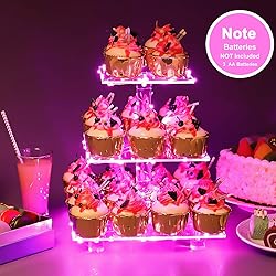 YestBuy 3 Tier Square Cupcake Stand - Premium