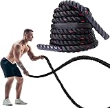 PROIRON Battle Rope 12M 38mm Heavy Duty Fitness Rope 12m Undulation view 1