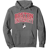 Boston Terriers Arch Over Team Icon - Neutral Boston U Pullover Hoodie