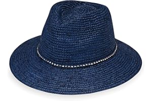 Wallaroo Hat Company – Women’s Malibu Fedora – Wide Brim Natural Fiber Sun Hat with Adjustable Sizing for Medium Crown Sizes