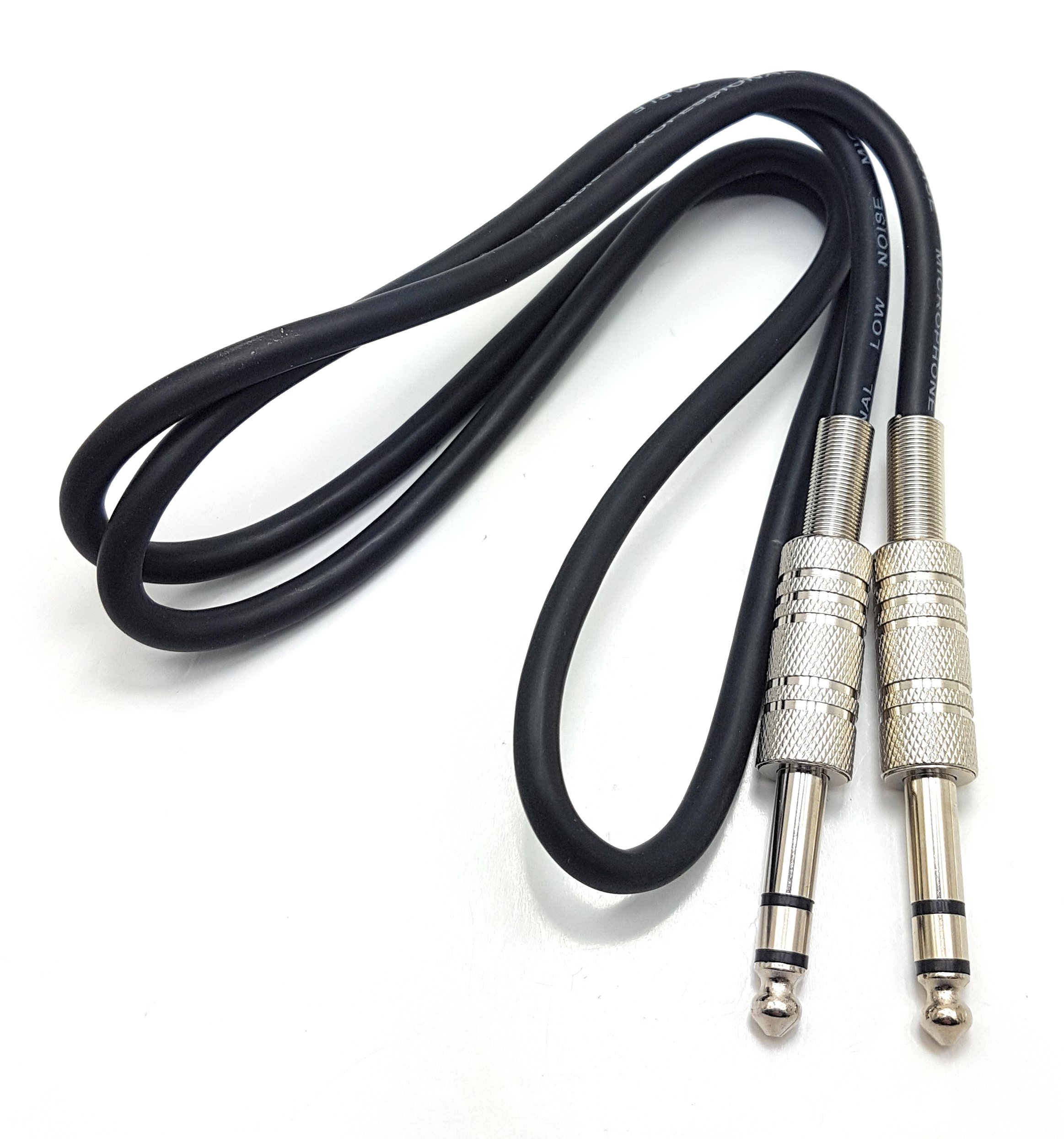 MainCore 1m Long Stereo Jack 6.35mm to 6.35mm Stereo Jack/METAL/Plug to Plug/Cable Lead (Available in 0.50m, 1m, 3m, 4m, 5m, 6m) (1m)