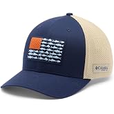 Columbia Unisex PFG Fish Flag Mesh Ball Cap | Breathable, Mesh Back Ventilation, Classic Fit