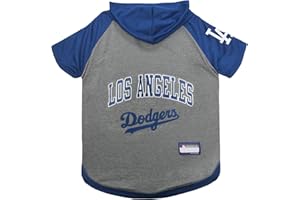 PETS FIRST MLB Hoodie Shirt for Dogs & Cats - Los Angeles Dodgers Dog Hooded T-Shirt, Large. - MLB Team Color Hoody Vest for Baseball Fans