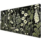 Floral Green Plant Mouse Pad Aesthetic Vintage Desk