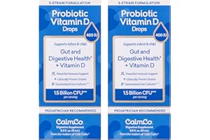 CalmCo Infant & Child Probiotic Drops for Gut & Digestive Health, 0.5 fl oz (Pack of 2)