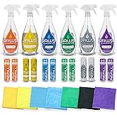 JAWS Ultimate Cleaning Kit, Multi-Surface Spray &amp; Refill Pods, 6 Formulas | Ideal for Kitchen, Glass, Shower, Granite, Hardwood Floors &amp; Disinfecting. 6 Reusable Bottles, 2 Concentrated Cartridges Each