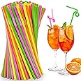 Amazon.com: 200 Pack Extra Long Straws Disposable - 17" Cocktail Straws ...