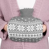 Heyu-Lotus 1L Hot Water Bottle with Soft Knitted Cover for Pain Relief view 2