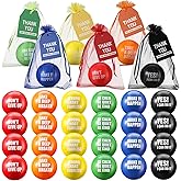 Lenwen 72 Pcs Stress Balls Gifts Including 24 2.5'' Motivational Stress Balls for Adults Relief Employees Appreciation Gift 24 Thank You for Being Awesome Tags 24 Organza Bags