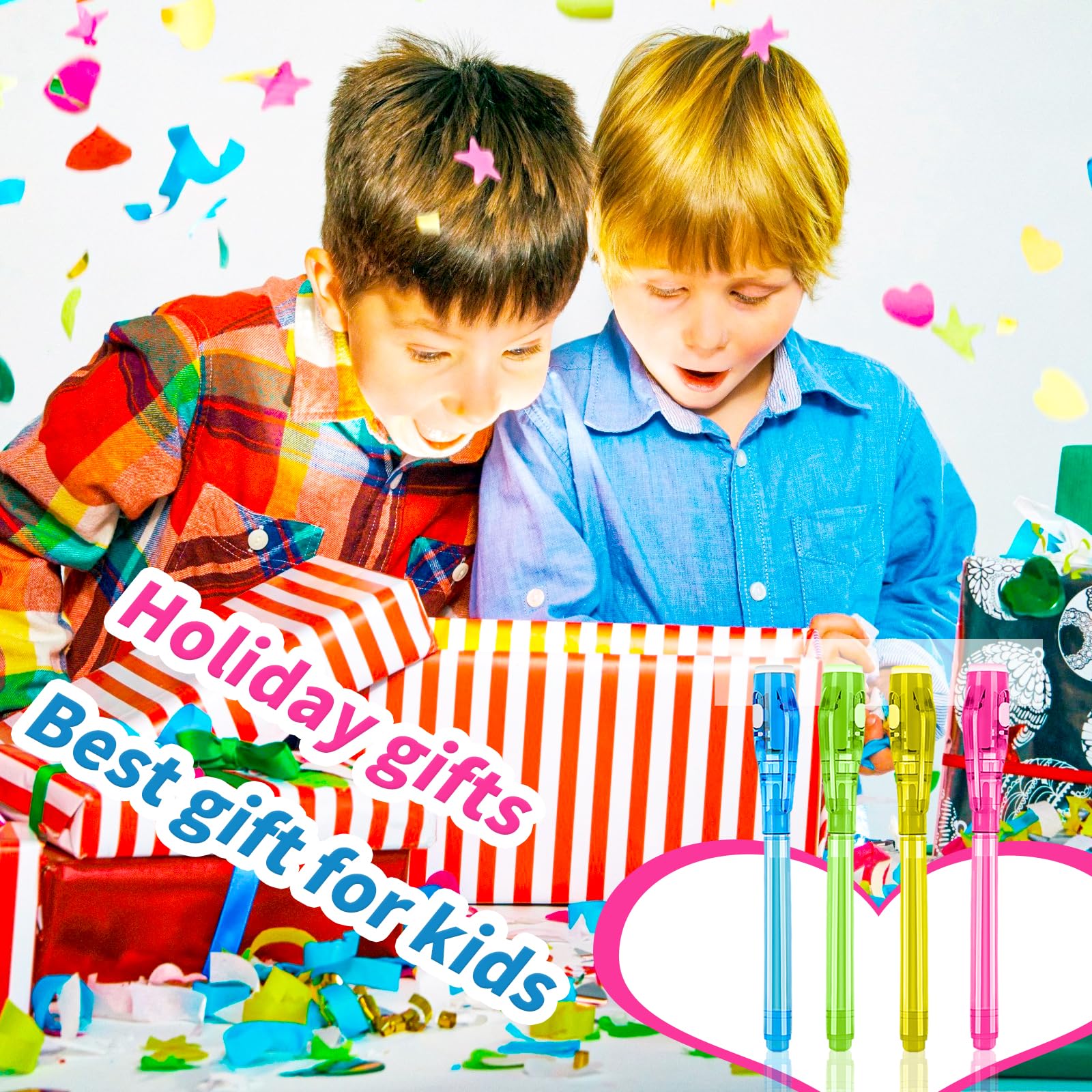 30 Pieces Invisible Ink Pen with UV Light Spy Pen Magic Marker Party Favors for kids 8 12 years Birthday Gifts Classroom Prizes Goodie Bags Stuffers for Kids