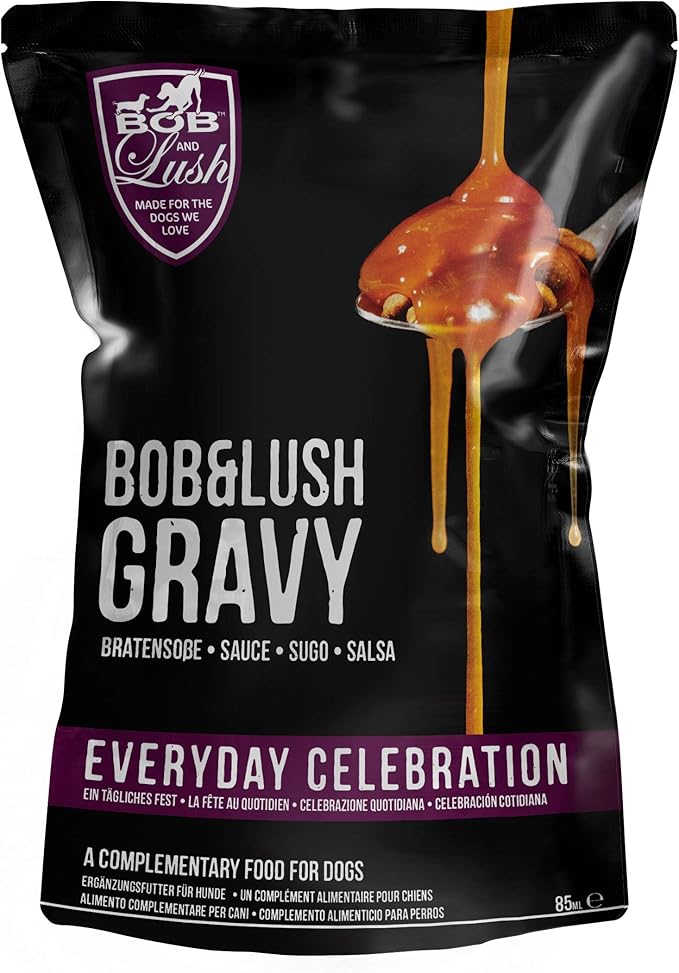 Bob & Lush Gravy Pouches, Meal Topper for Dogs, Delicious Sauce for