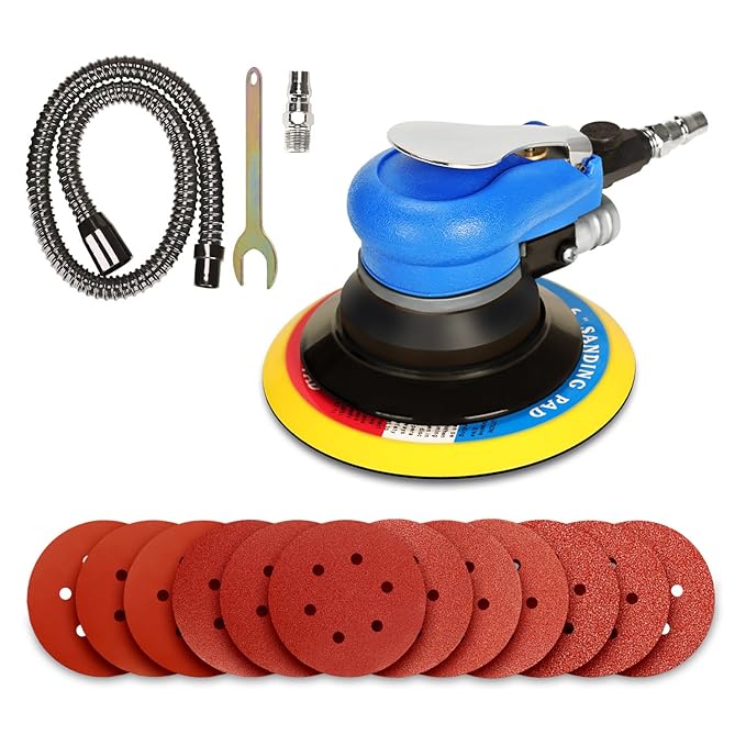 SPTA 150mm Druckluft Schleifer Exzenterschleifer Schleifmaschine Orbital Zufalls Schleifmaschine Poliermaschine Schleifen Luf