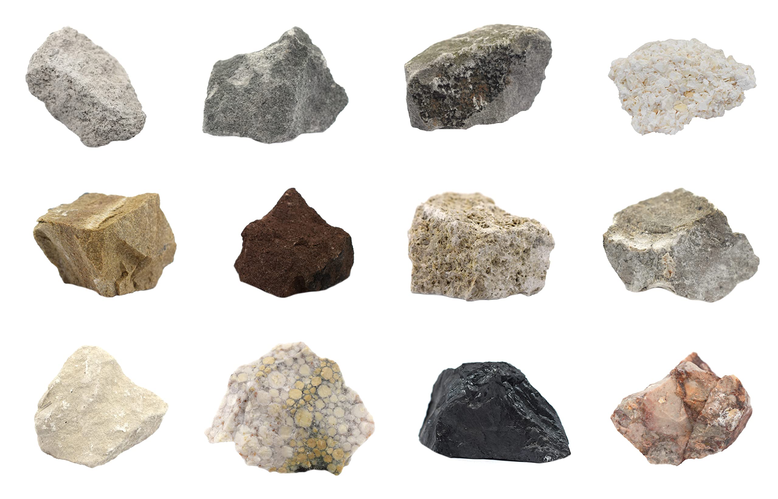 Photo 1 of ***MISSING PARTS -SELLING AS IS*** EISCO 12 Piece Introduction to Sedimentary Rocks Kit - Includes 1" Specimens - Great for Geology Classrooms & Basic Field Testing Labs - Tech Cut Rocks