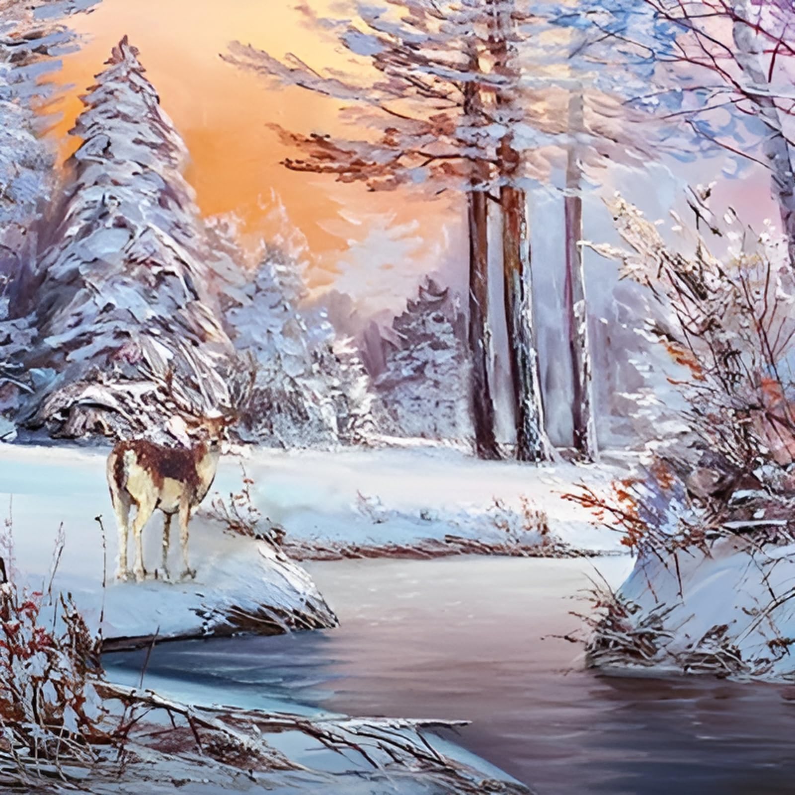 GBCC Charity Christmas Cards Pack of 6 - Charity Christmas Cards with a Stag and Forest Sunrise Design - Eco-Friendly Xmas Cards Multipack with Envelopes