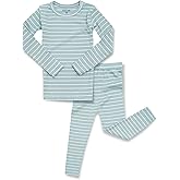 AVAUMA Stripe Pattern Baby Boys Girls Pajama Set Kids Toddler Snug fit Ribbed Sleepwear pjs for Daily Life Style