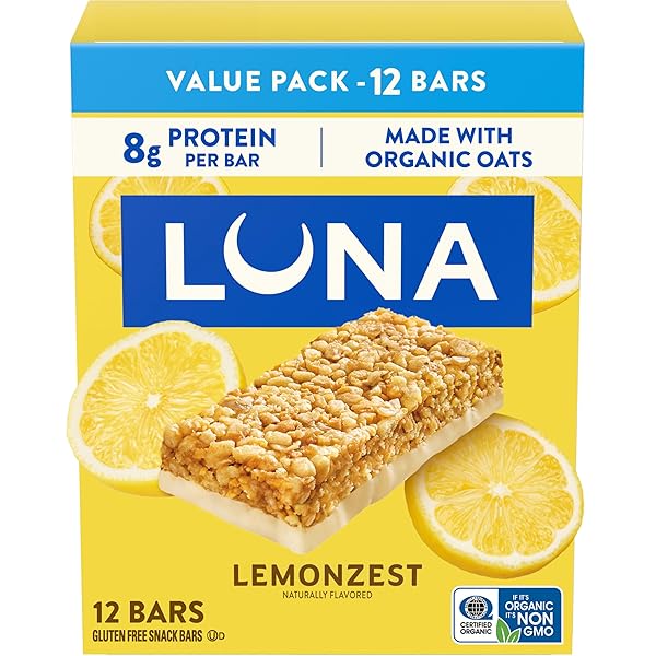 LUNA BAR – LEMONZEST FLAVOR – GLUTEN FREE...