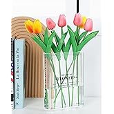 Book-Shaped Vase for Flowers, Book Lovers Gifts, Aesthetic Room Decor Cute Flowers Vases & Must-Have for Home, Bookshelf, Bed