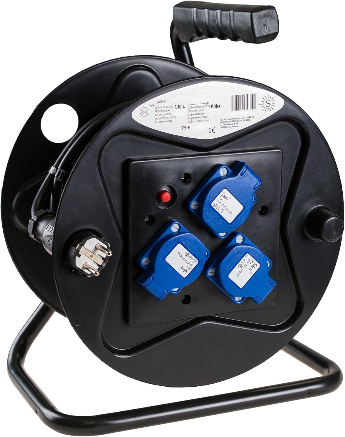 Simon BASE MÚLTIPLE 6 TOMAS 16A 250V BLANCA CON INTERRUPTOR Y 3 METROS DE CABLE