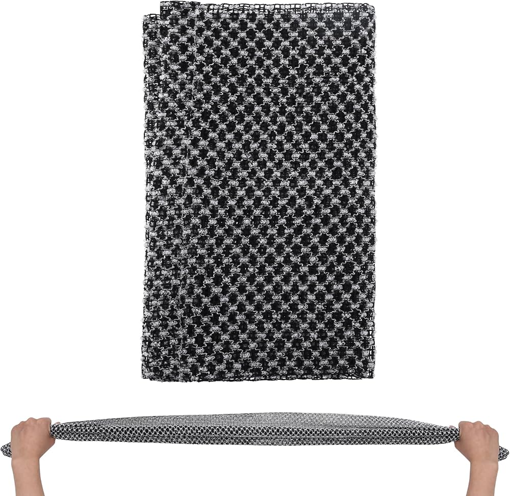 Sibba Exfoliating Washcloth 100cm Black Nylon Shower Towel 1PC