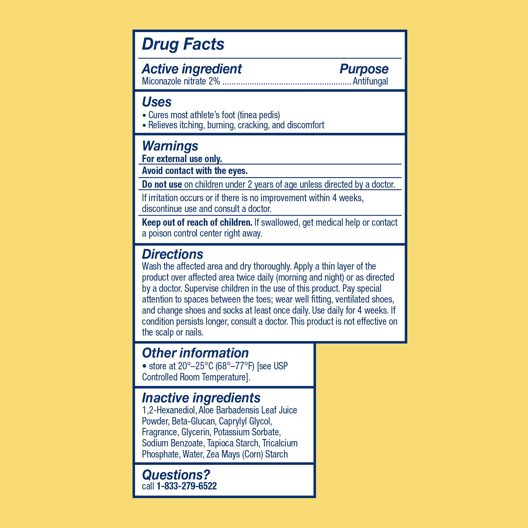 Desenex Anti-Fungal Foot Powder, Cures Most Athlete’s Foot, 2% Miconazole Nitrate, Helps Relieve Itching, Burning and Scaling, Attacks and Absorbs Moisture, 3oz Bottle