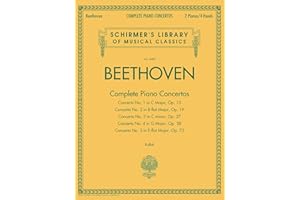 Beethoven Complete Piano Concertos | Classical Piano Sheet Music Book for Students Teachers and Advanced Pianists | Two Piano