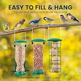 Green Haven 3-Pack Metal Bird Feeders Tube Dense Mesh Coarse Mesh view 5