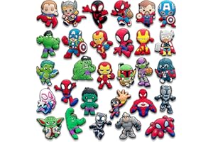 EUPHAGLAIA 29Pcs Hero Charms for Croc Clog Shoes Decoration, Cartoon Game Charms Accessories for Adult