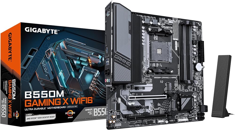 Gigabyte B550M GAMING X WIFI6 Motherboard AMD Ryzen 5000 5+3 VRM 3200 DDR4
