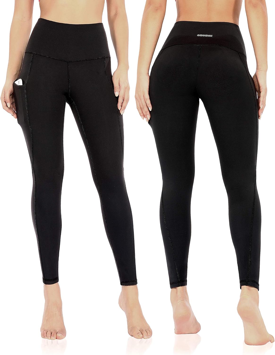 ODODOS Women's High Waisted Yoga Leggings with Pocket, Workout Sports Running Athletic Pants with Pocket: Clothing