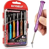 DIYSELF Small Screwdriver Set with Case, 6PCS Magnetic Eyeglass Repair Kit | Mini Precision Screwdriver Set for Watches, Phones, RC Models and Eyeglass Repair Kit, Gifts for Men, Dad and Husband