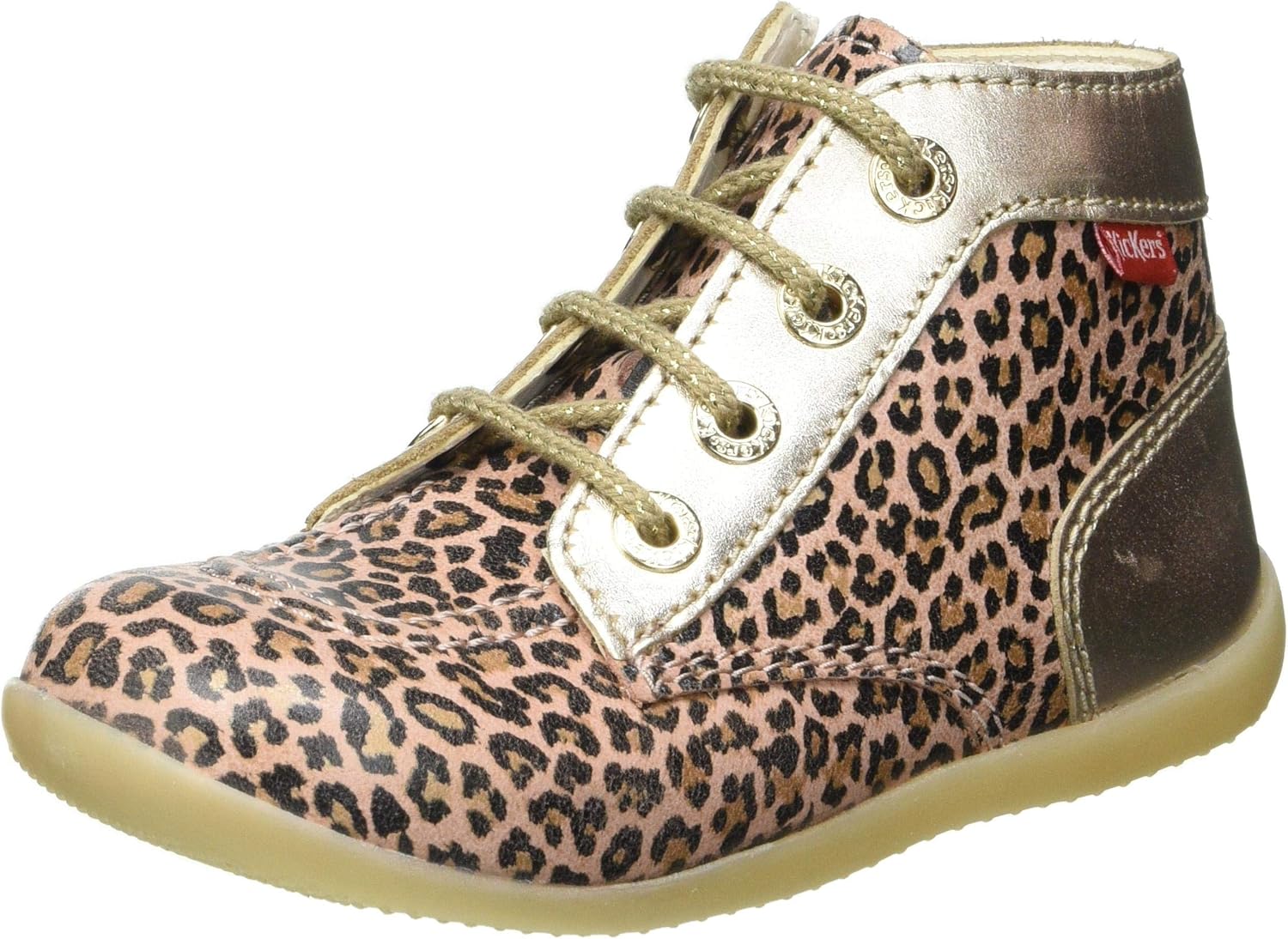 kickers leopard print boots