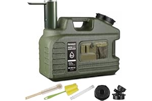 Hanaoyo 5 Gallon Camping Water Jug with Touch Control Water Pump, Camping Water Container BPA Free Water Storage with Spigot, Portable Water Tank for Hiking, Camping, Home Use