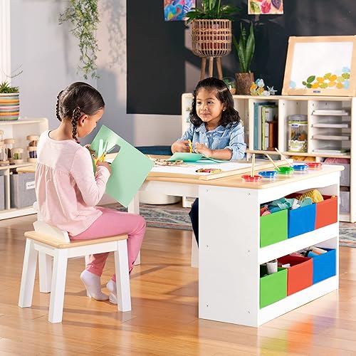 Guidecraft Arts and Crafts Center: Kids Activity Table and Art