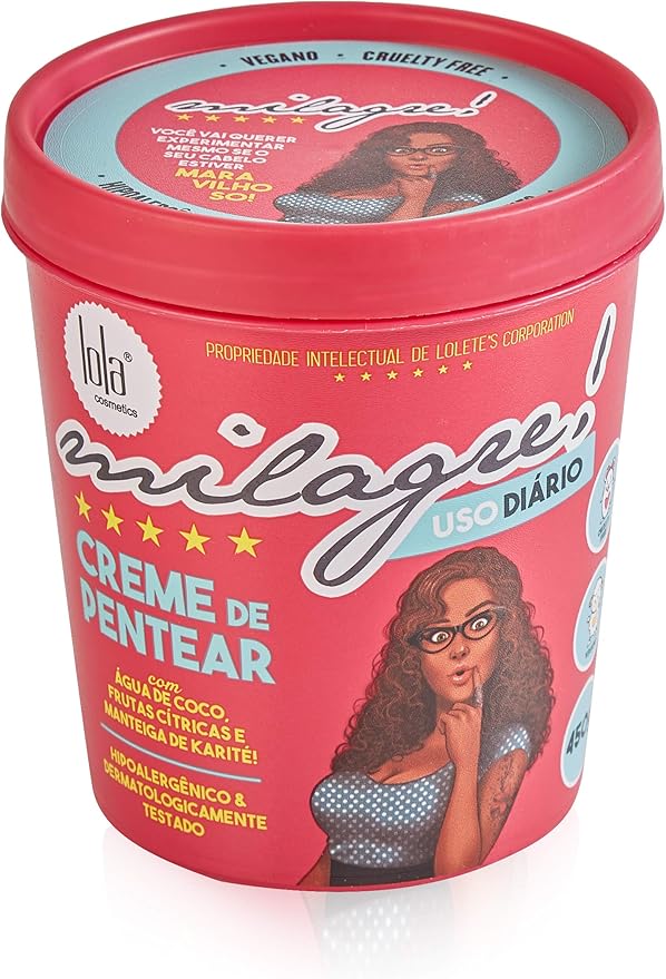 Milagre Creme Pentear 450G, Lola Cosmetics 