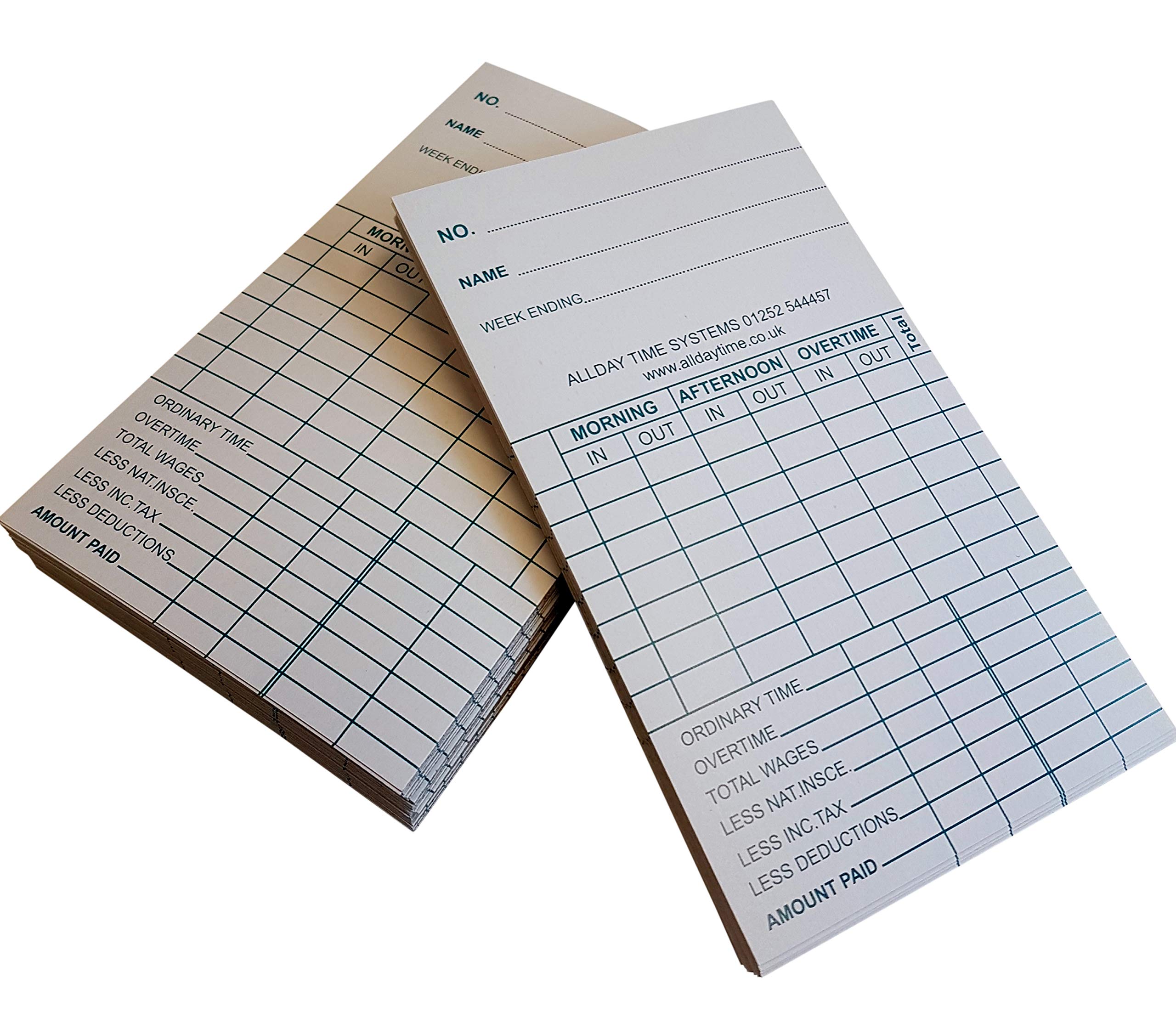 Time Clock Cards [Pack of 1000] - W85xH140mm