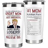 UMACVN Gifts for Mom from Daughter Son - Christmas Gifts for Mom Wife - Birthday, Christmas, Valentines Day Gift for Moms - Gift for Mama, Moms, Mother - 20 Oz Stainless Steel White Tumbler