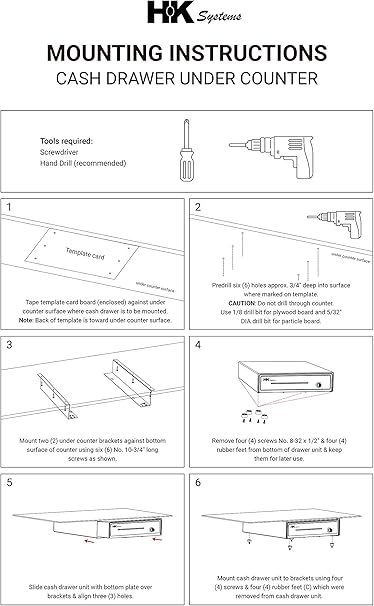 Under Counter Mounting Metal Bracket For 13 And 16 Cash Drawer