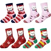 TSFind Cute Cat Fuzzy Warm Socks for Women, Cozy Winter Socks for Home and Sleeping,for Girls, Mom, Wife, Daughter