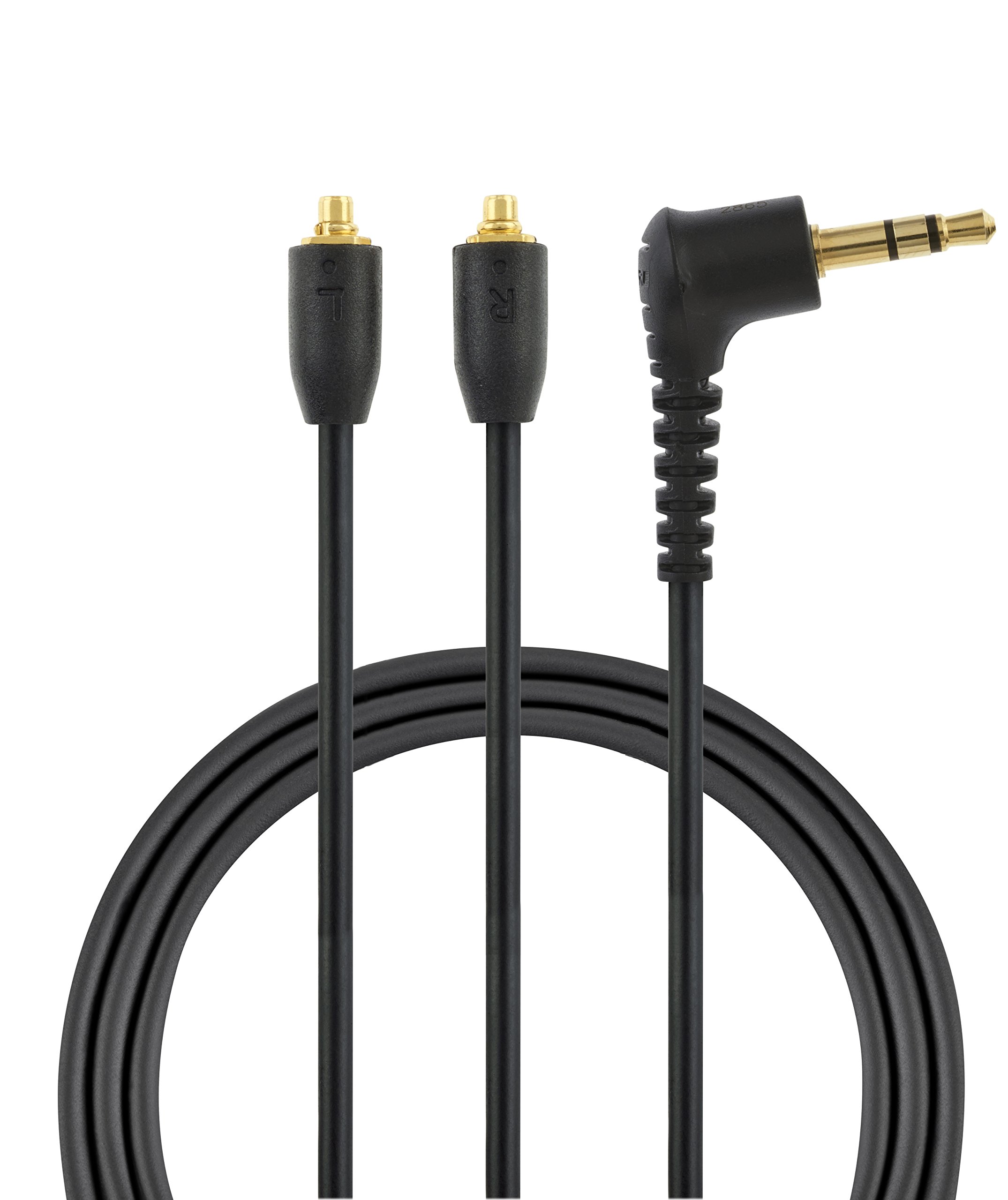 AGS Retail Ltd Compatible Replacement Audio Cable for Shure EAC 64 Inch Headphones - Black, 163cm Detachable Earphone Cable with Slim Mould, Gold Plated MMCX Audio Jacks | Audio Accessories