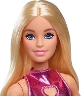 Barbie Fashionistas Doll 230 Blond Hair Metallic Pink Minidress Heart HYT88 view 3