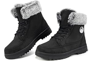 Warm Boots for Women Waterproof Booties Anti Slip Shoes Women Snow Boots Winter Shoes with Fur Lined