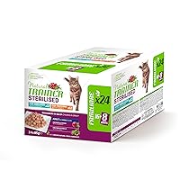 Natural Trainer Cibo Umido per Gatti Adulti Sterilizzati, Multipack Tacchino e Merluzzo, 24 x 85 g