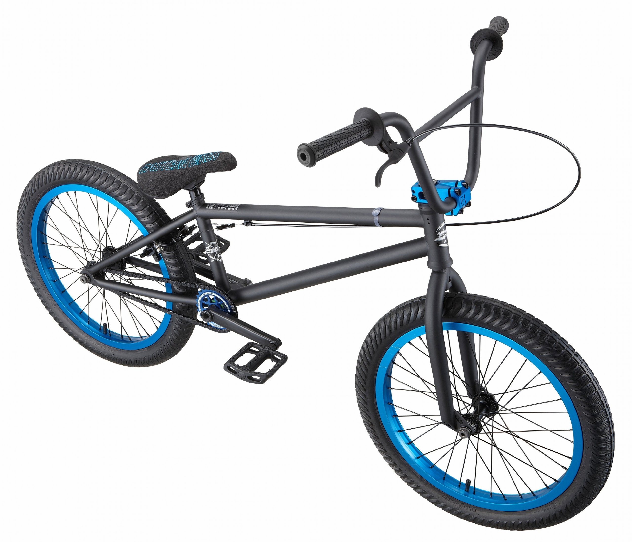 Eastern Bikes Chief BMX Bike (Matte Black with Blue, 20Inch) Buy