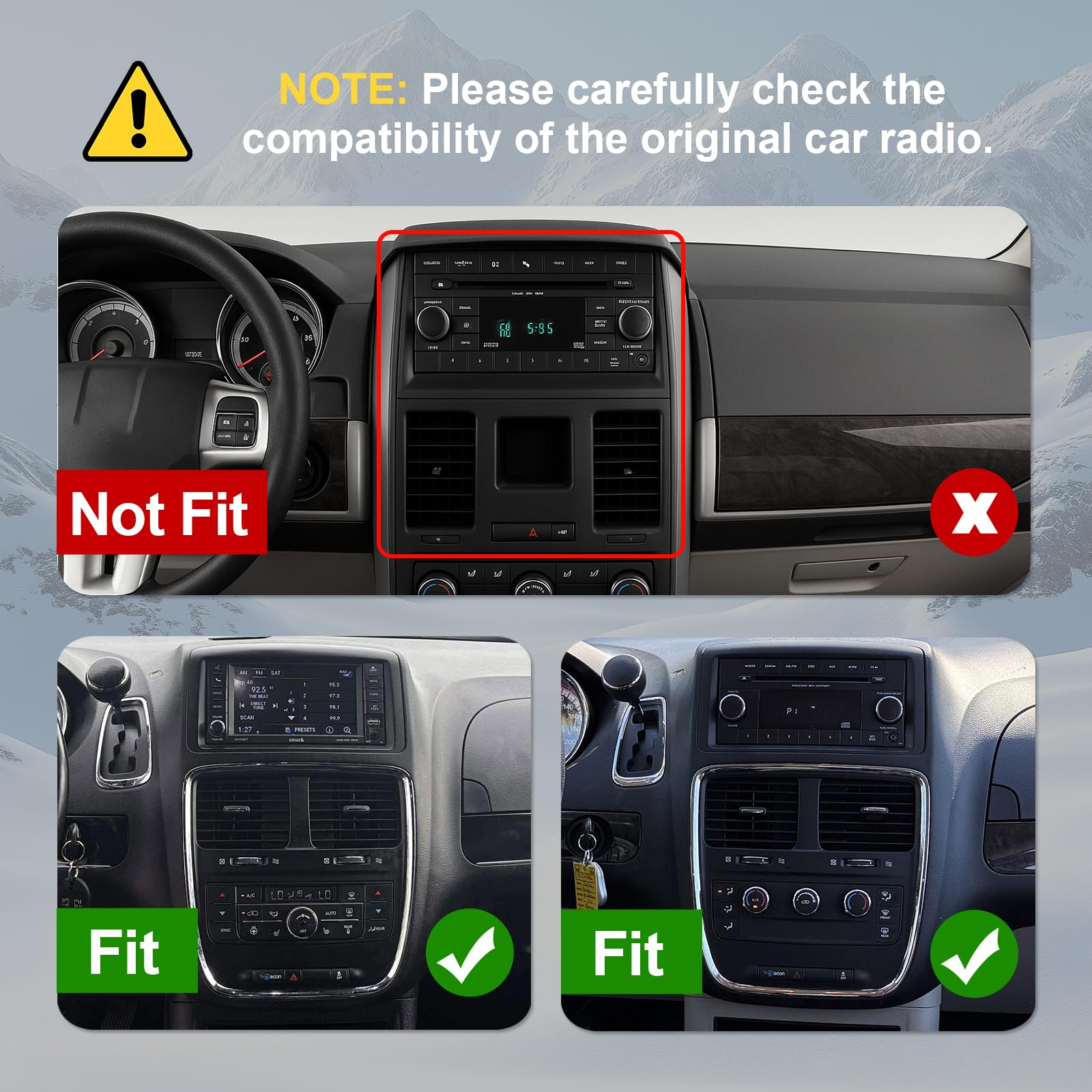 Condition photo showing New/Like New for 4+64gb android 14 car radio stereo with physical buttons 10.1" touchscreen for dodge grand caravan 2