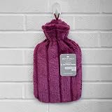 Revitale Luxury 2 Litre Hot Water Bottle with Soft Faux Fur Cover Plum view 7