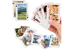 Custom Playing Cards with Photos (Max 16 Photos), Personalized Picture Standard Poker Cards, Gifts for Boyfriend Girlfriends 