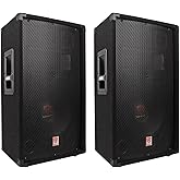 Rockville RSG12.4 1000-Watt Peak/500W RMS 12" Passive Loudspeaker, 4-Ohm, SpeakON, 1/4" Puts, Pole Mountable, Carpeted MDF Cabinet, 2-Piece