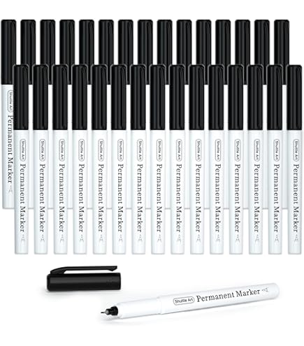 M&G Permanent Twin Markers 12 Pack - Ultra Fine Point Dual Tip Pens