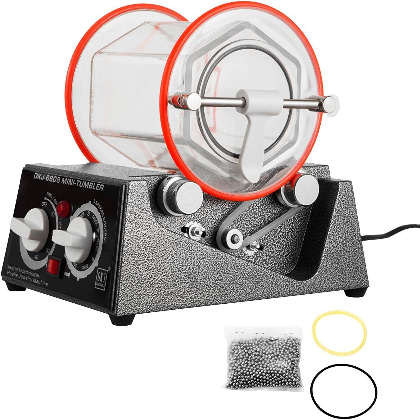 FORAVER KT6808 Jewelry Polisher Tumbler 3Kg 45W Mini Polisher Tumbler