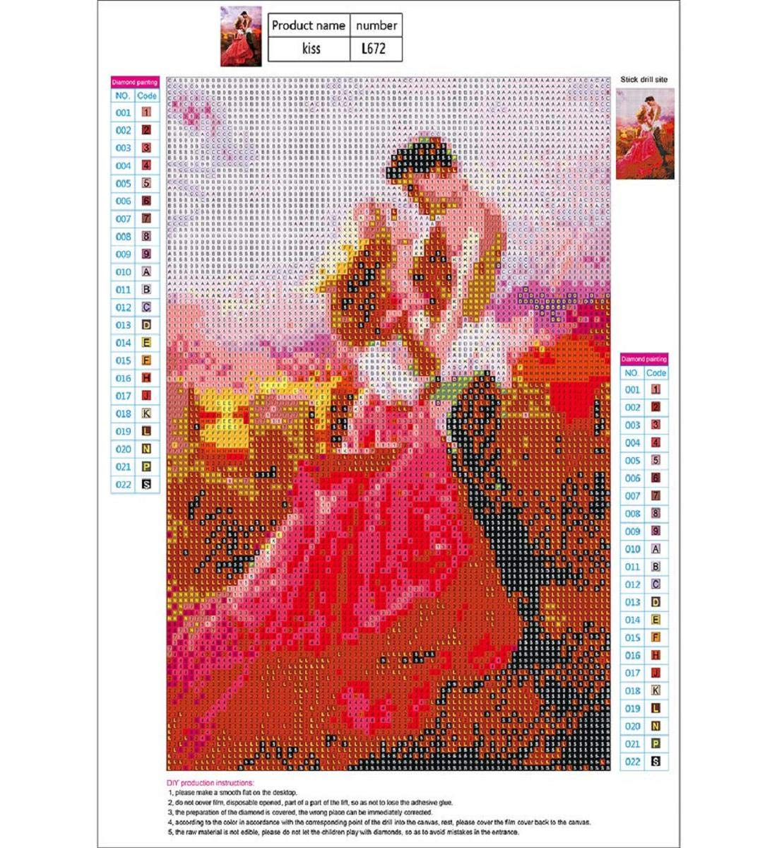 Amazon Com Barlingrock Full Drill Romance Diamond Paintings